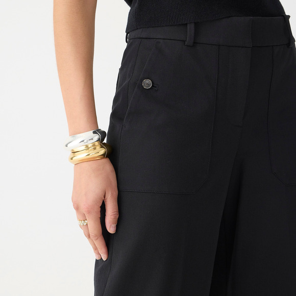 J.Crew Petite Sydney wide-leg pant in bi-stretch cotton blend P6 - Picture 2 of 3